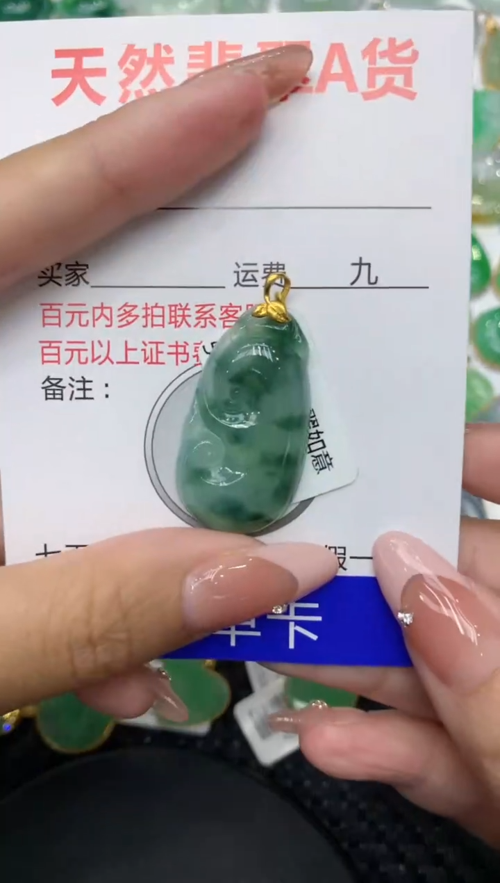 【闪购商品】翡翠颈饰18K金镶嵌111111111
