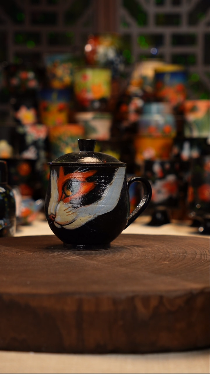 油画   釉下彩  杯子