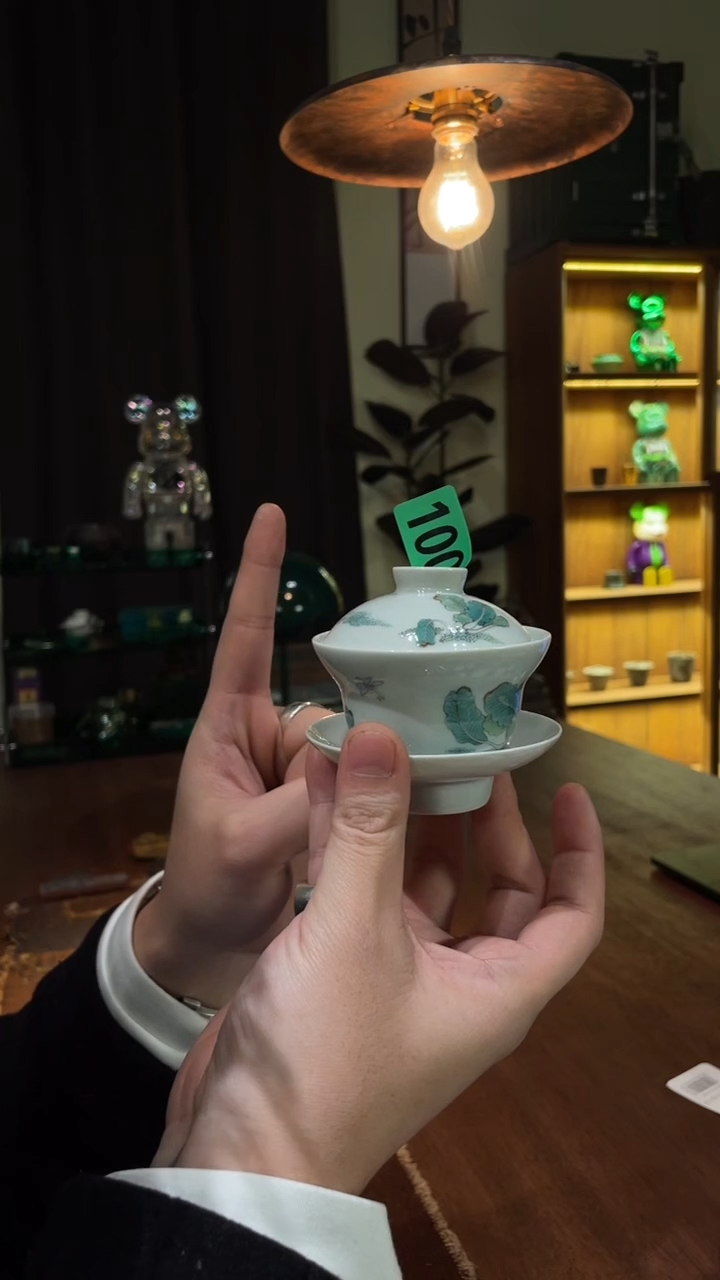 白菜三才葫芦盖碗..100