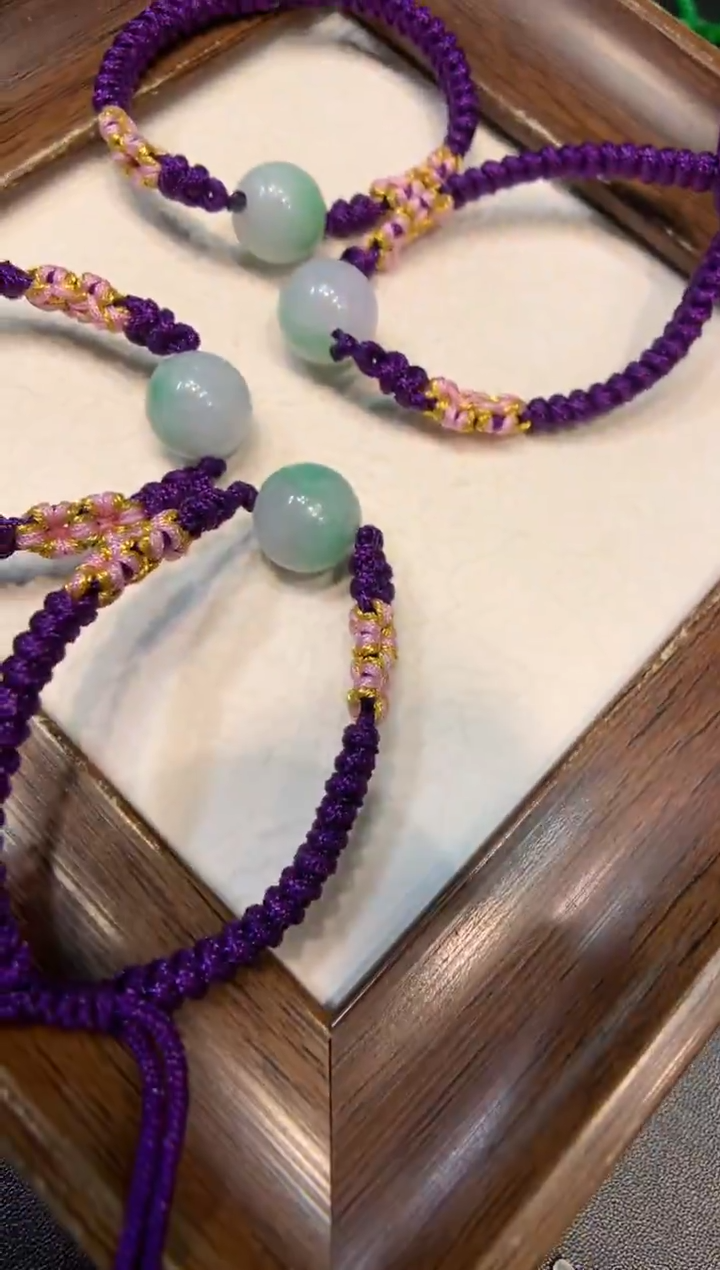 未镶嵌手绳翡翠手绳  多样性发一件