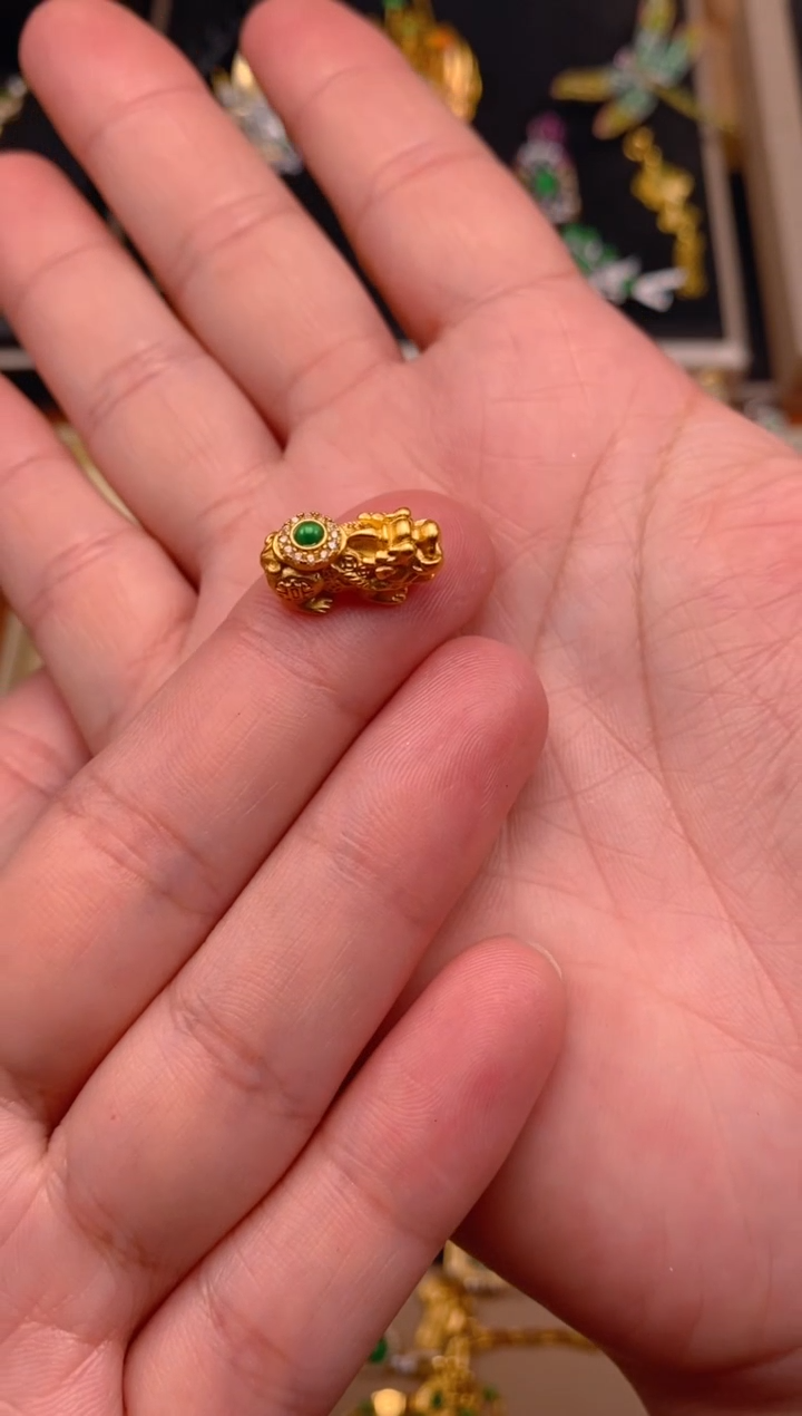 【闪购商品】翡翠吊坠(不含链)银S925镶嵌貔貅