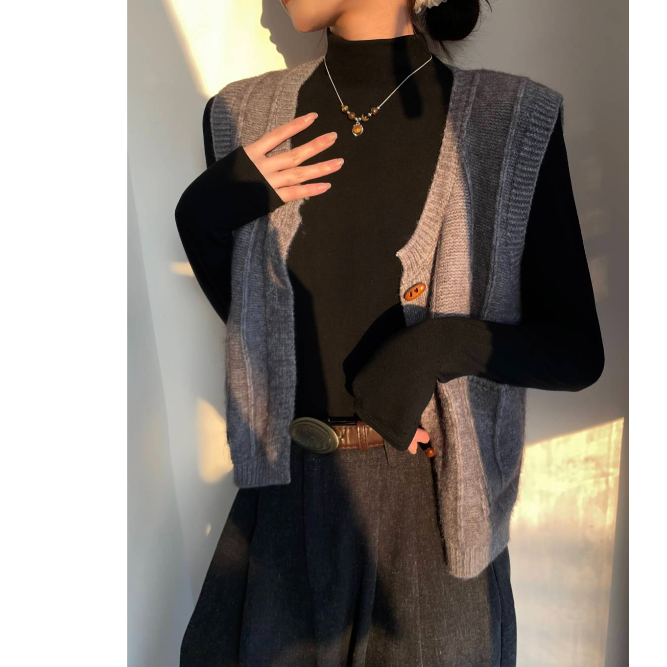 半高领弹力长袖t恤女2025春秋新款高级上衣