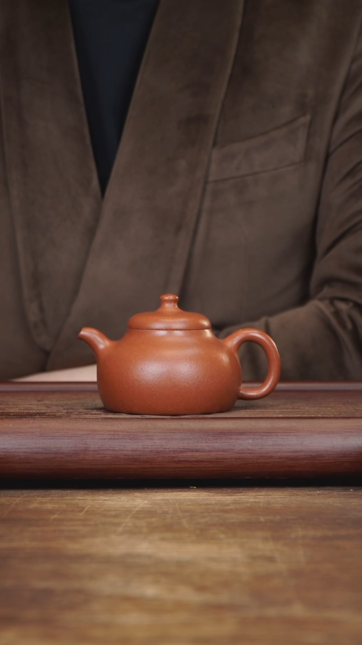 【闪购商品】紫砂茶壶200ml 匏瓜 红降坡