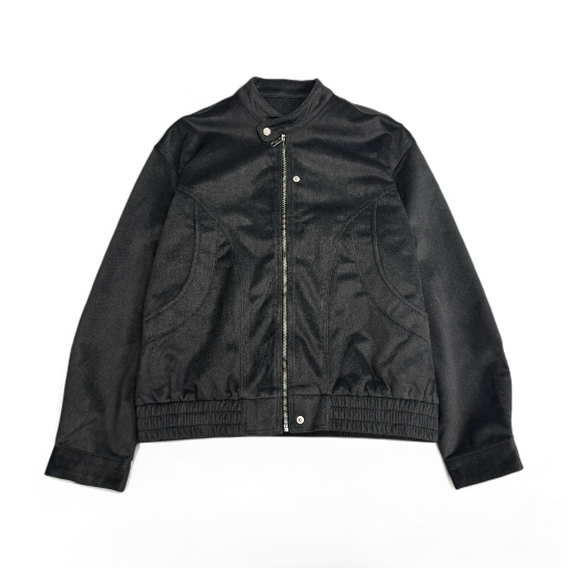 男士立领简约百搭休闲短款夹克仿鸡皮绒时尚外套45347