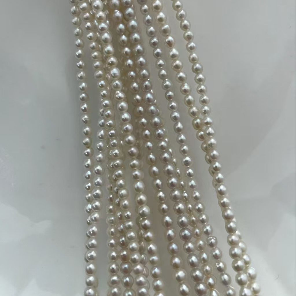 2-3.5天然淡水小米珠项链