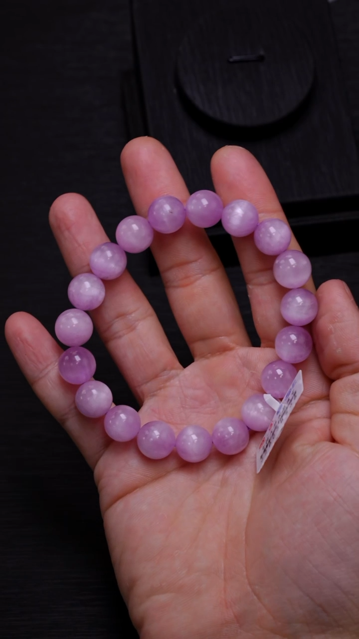 【闪购商品】锂辉石A68紫锂辉单圈10mm未镶嵌多样性发其一