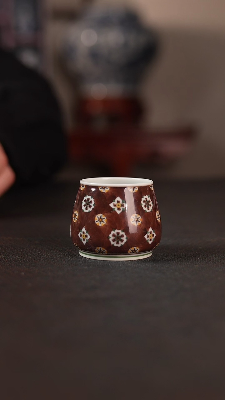 【闪购商品】设色窑 琵琶纹束口杯