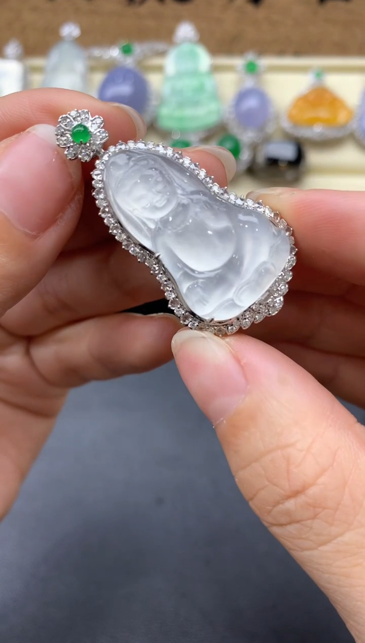 【闪购商品】翡翠颈饰18K金镶嵌590-中国好珍宝