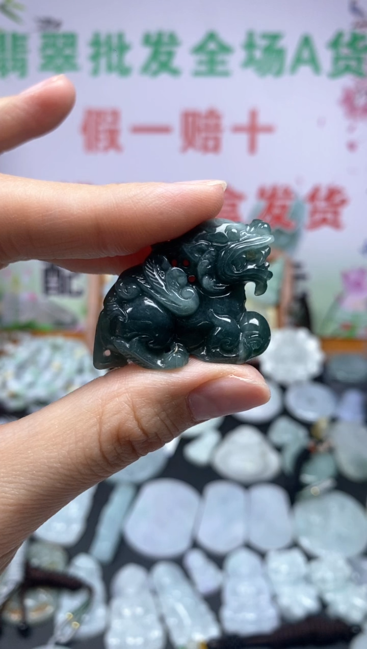 【闪购商品】翡翠颈饰未镶嵌貔貅