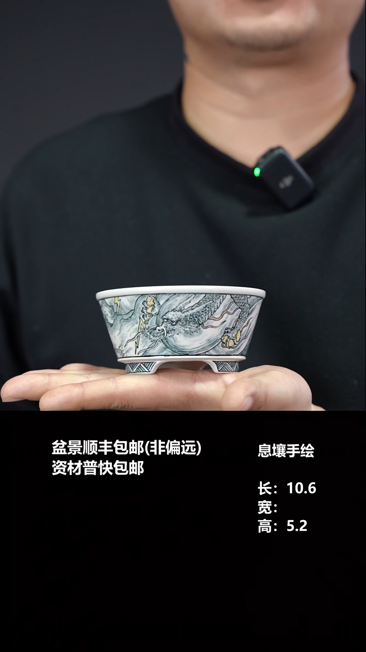 息壤造手绘盆-564