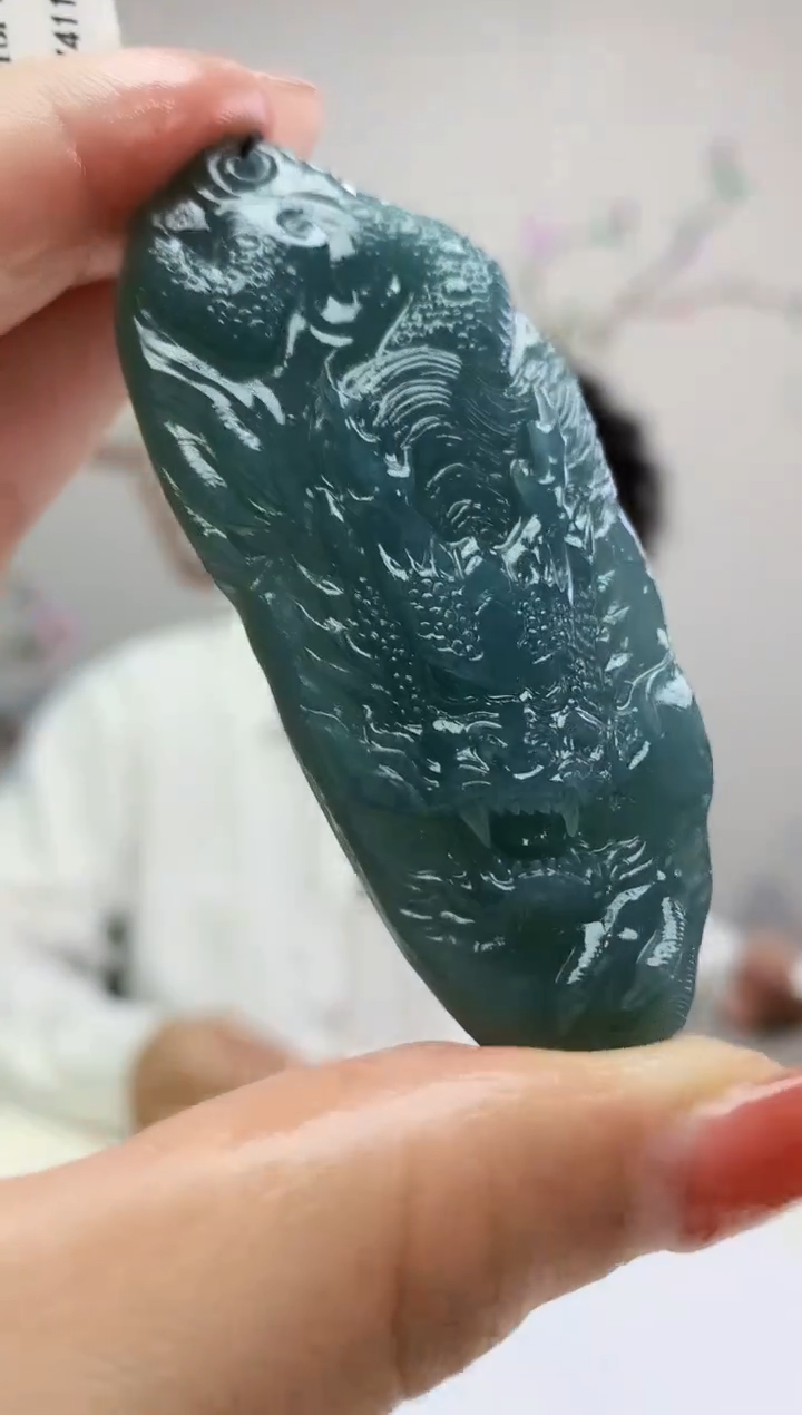 定制翡翠未镶嵌005xm-毛货龙牌46