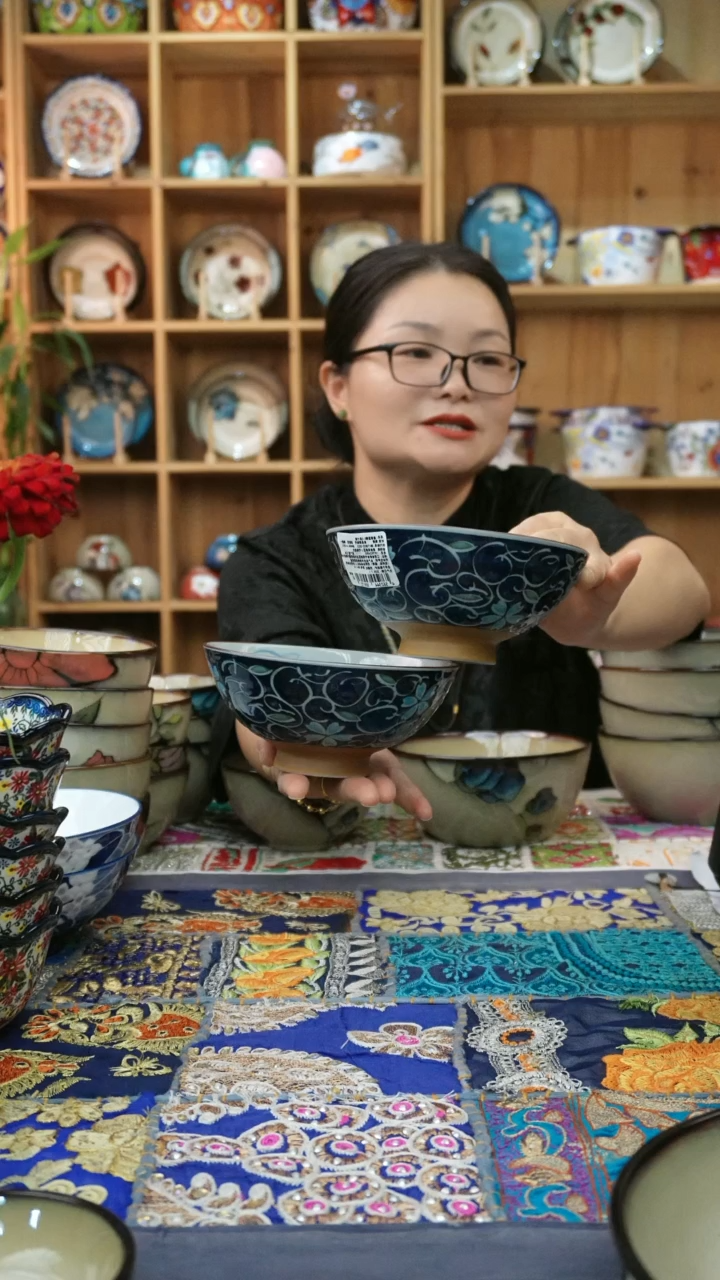 瓷片小可高温瓷餐具米饭碗2只