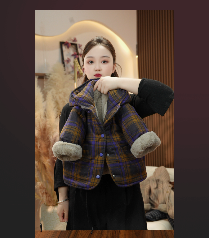 【三小织】冬季新款儿童洋气小众重磅时尚设计师加棉外套SDMW2430