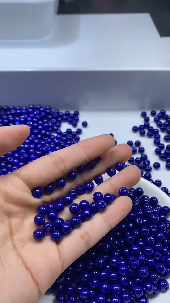未镶嵌颈饰玛瑙/玉髓W3252-青金蓝色玛瑙6mm*30颗