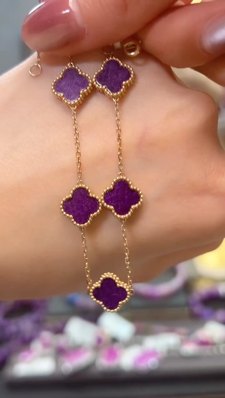 【闪购商品】苏纪石（舒俱来）手链18K金镶嵌1