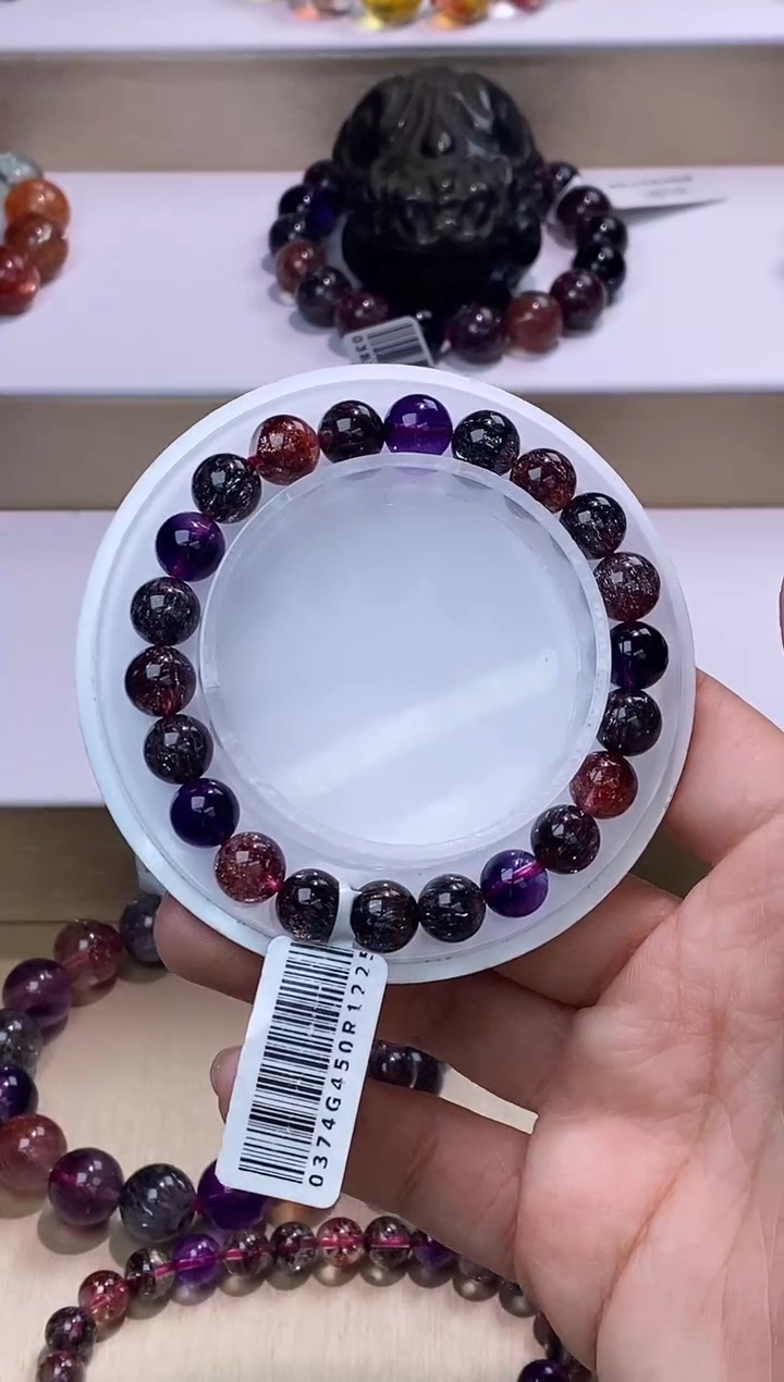 【闪购商品】水晶手链未镶嵌黑加仑超七8m+