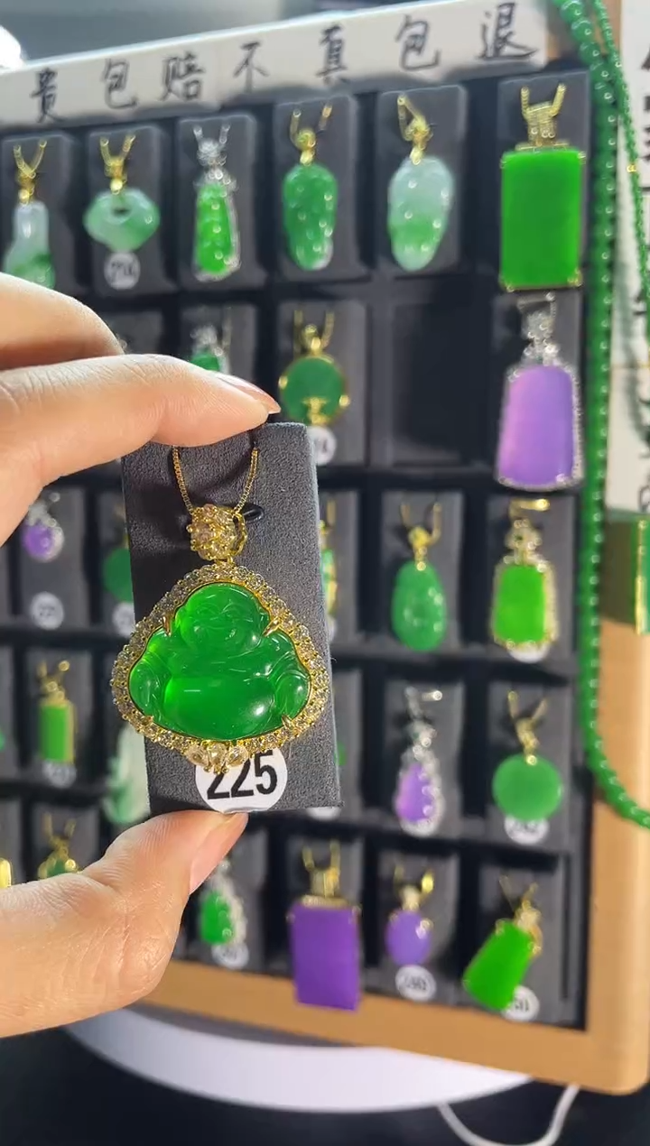 【闪购商品】翡翠耳饰银S925镶嵌225...