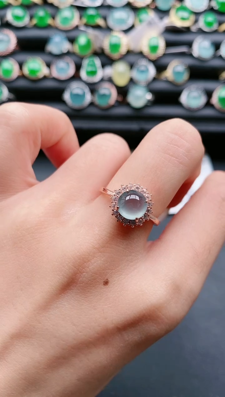 【闪购商品】翡翠戒指银S925镶嵌1111111