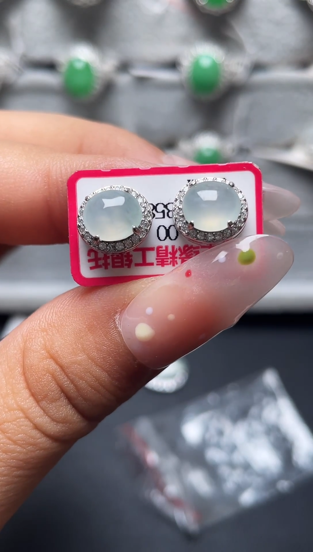 银S925镶嵌戒指翡翠百内无证书