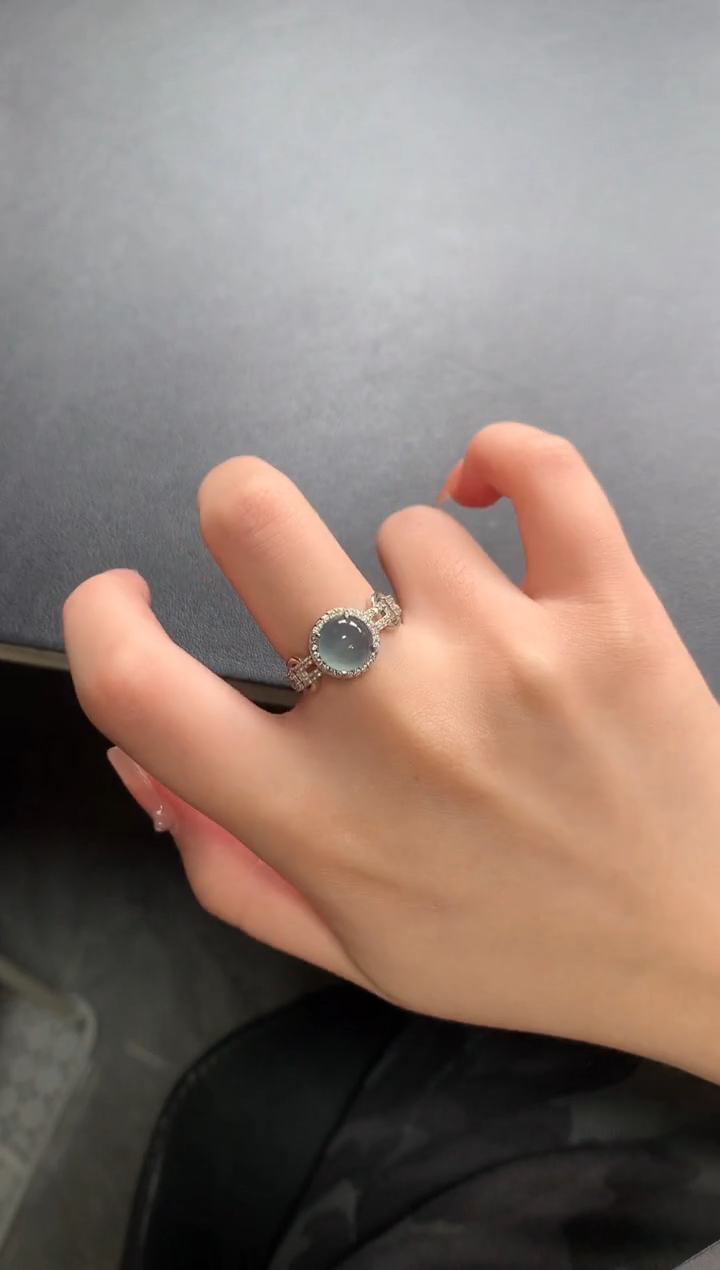 【闪购商品】翡翠戒指银S925镶嵌561341