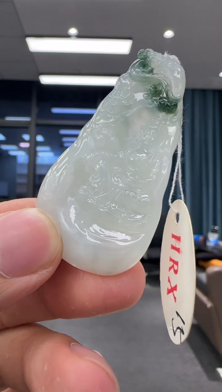 颈饰未镶嵌翡翠天然翡翠A货孤品一件 
