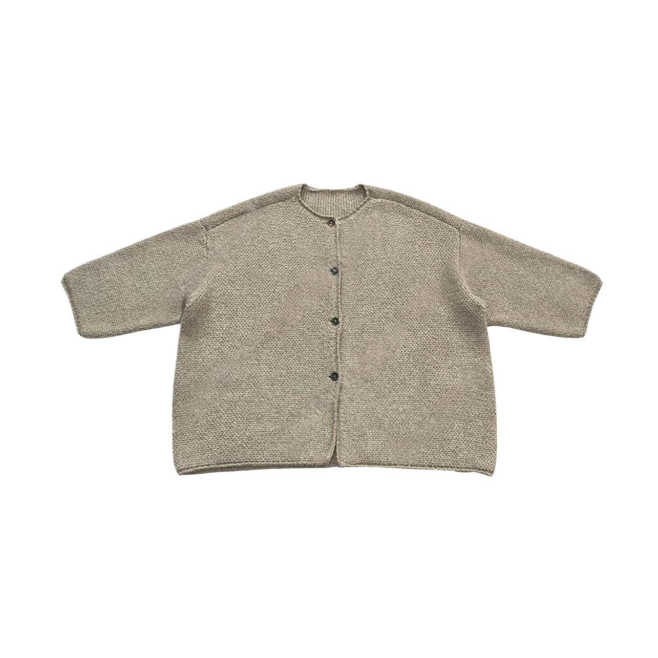 【LLE】复古廓形圆领纯棉针织开衫外套JJ20697