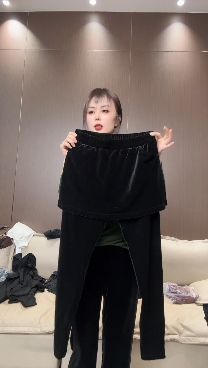 小裤裙金丝绒XL码