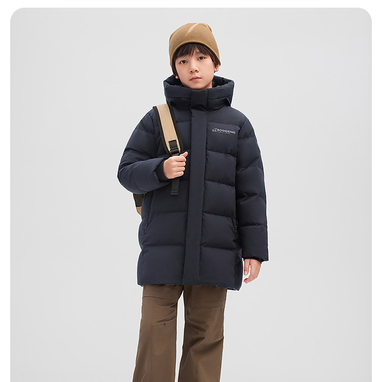 波司登2025时尚运动加厚保暖连帽长款T250246190羽绒服