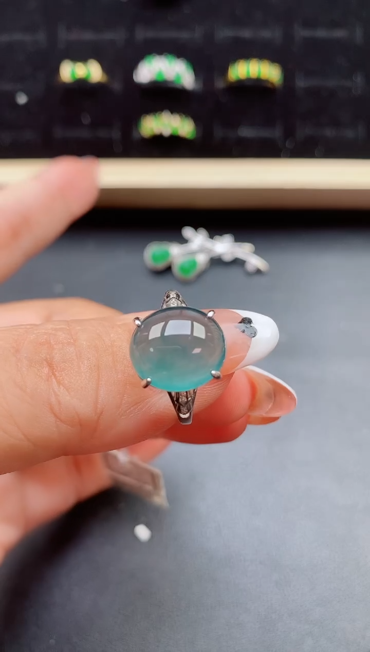 【闪购商品】翡翠戒指银S925镶嵌321321