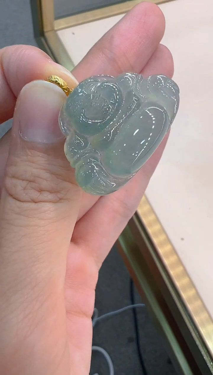 翡翠18K金镶嵌吊坠(不含链)多样性团购发一件