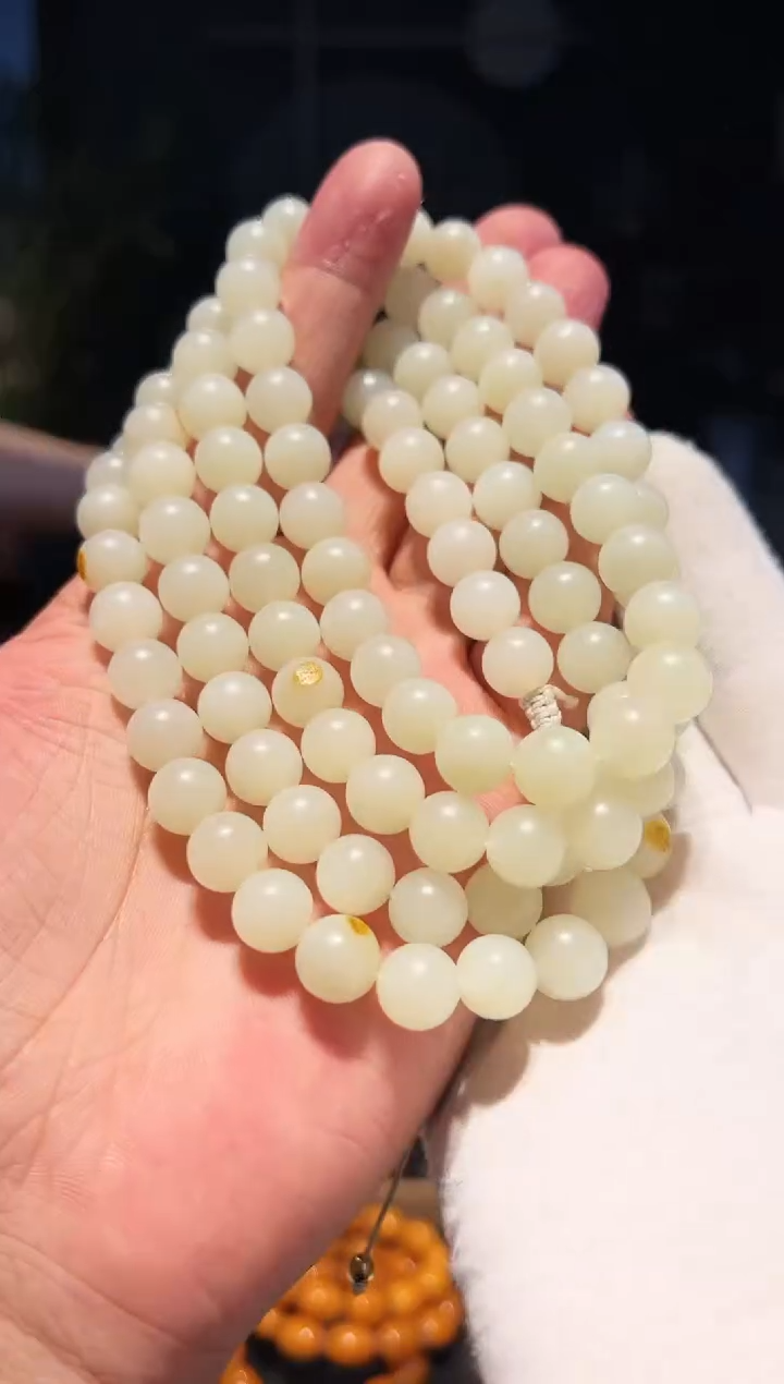 手链未镶嵌和田玉10+108多圈