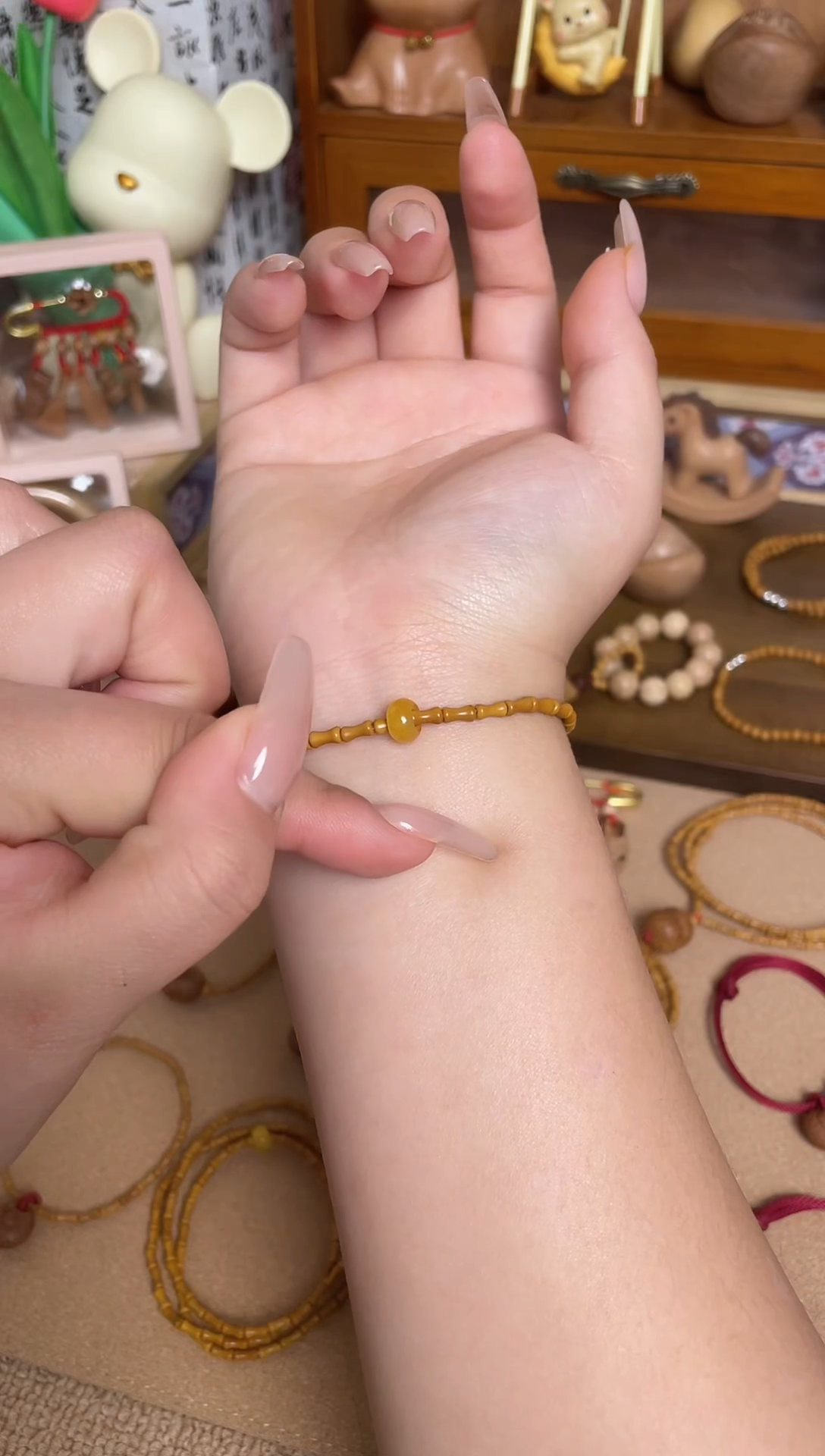 竹节素款单圈加黄跑环一物一拍