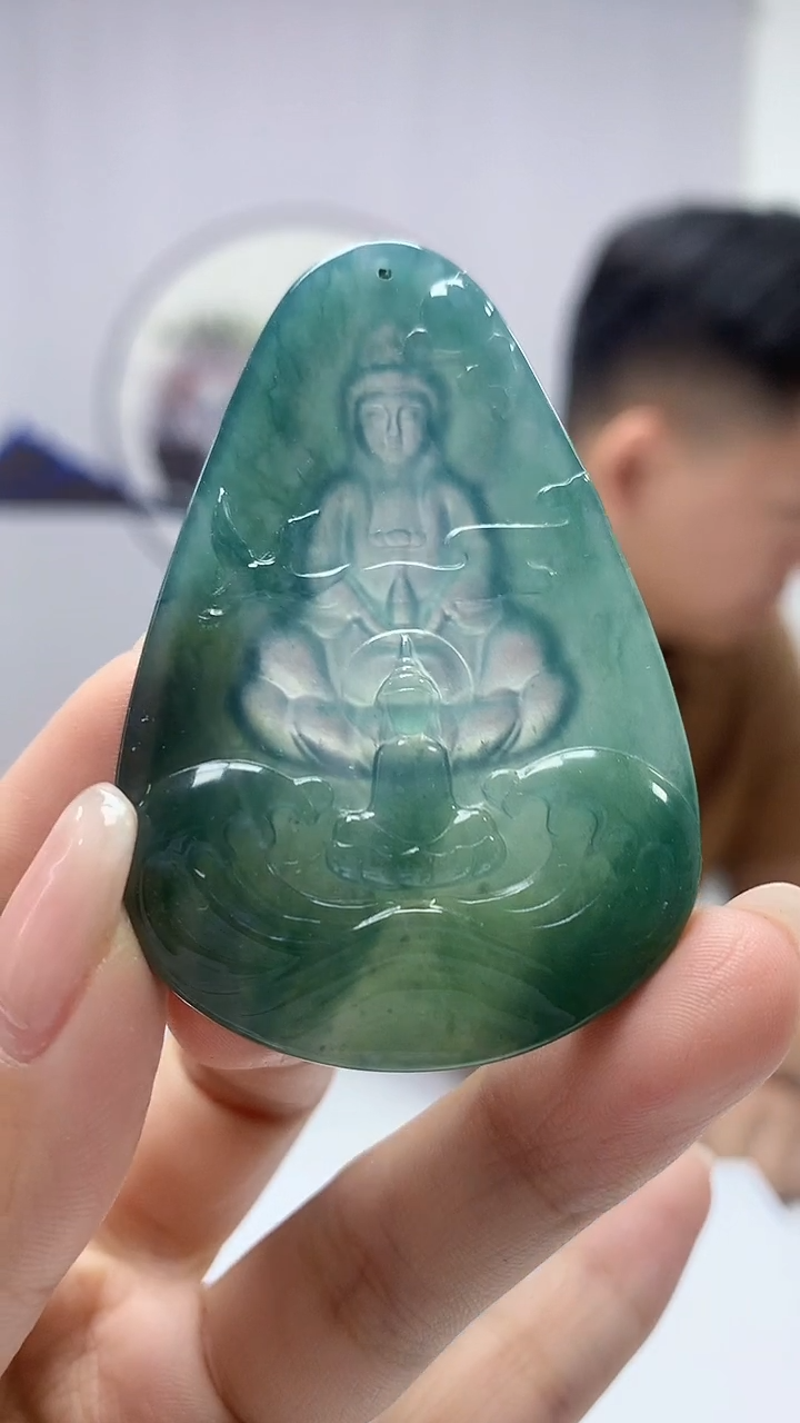 【闪购商品】定制翡翠未镶嵌4917kk-毛货挂件22