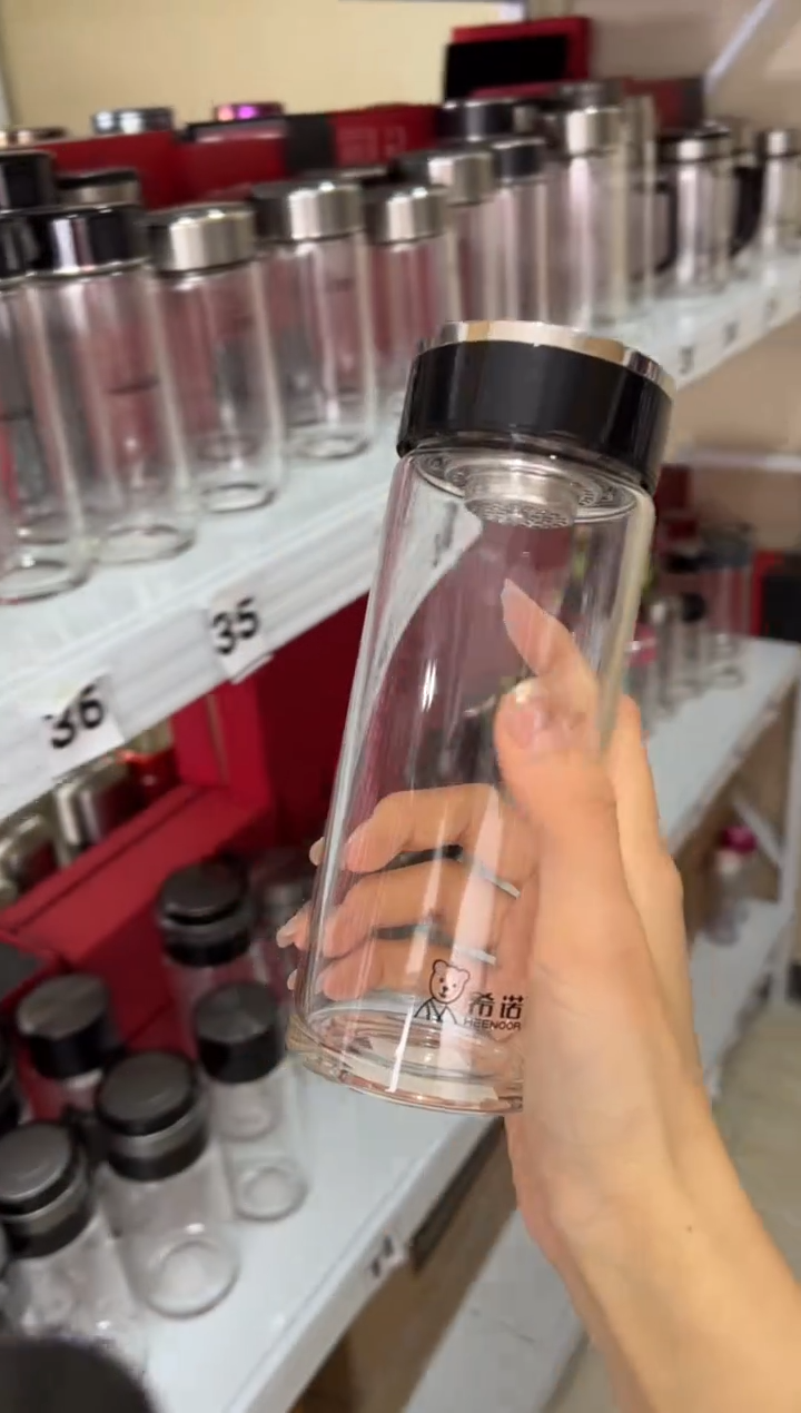 【闪购商品】茶杯浮雕单层410ml高硼硅