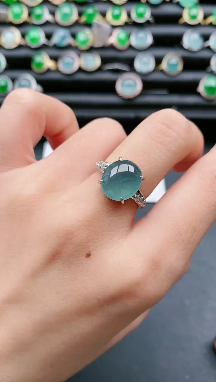 【闪购商品】翡翠戒指银S925镶嵌11111111