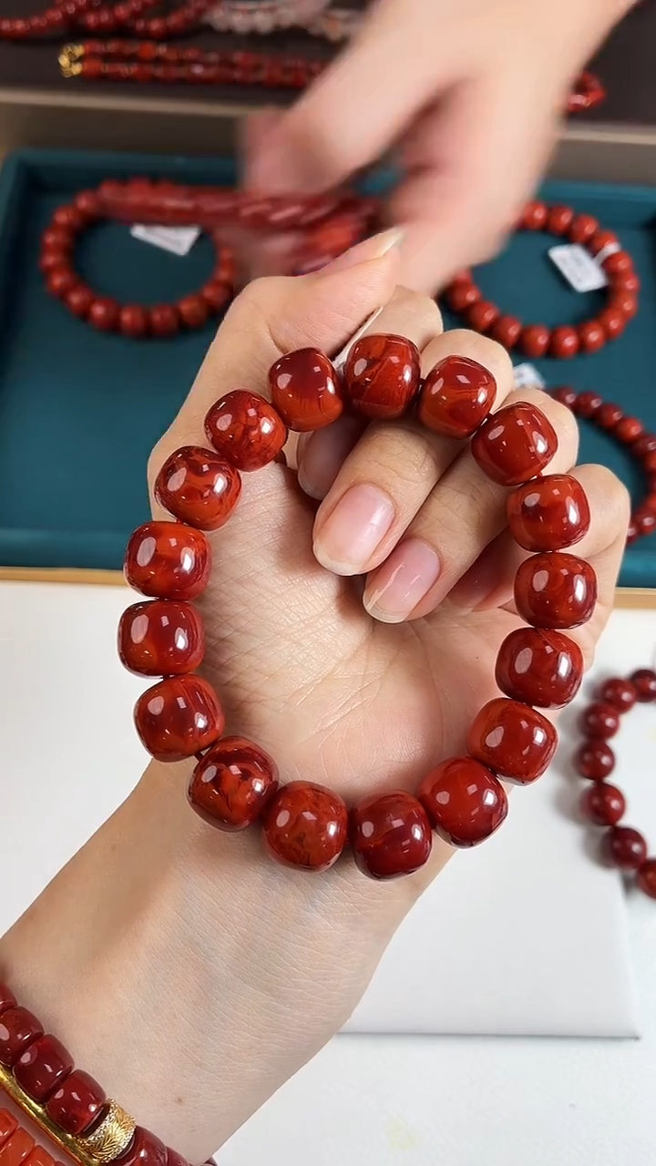 未镶嵌瓦西典藏级老型手串13mm南红玛瑙一个/条
