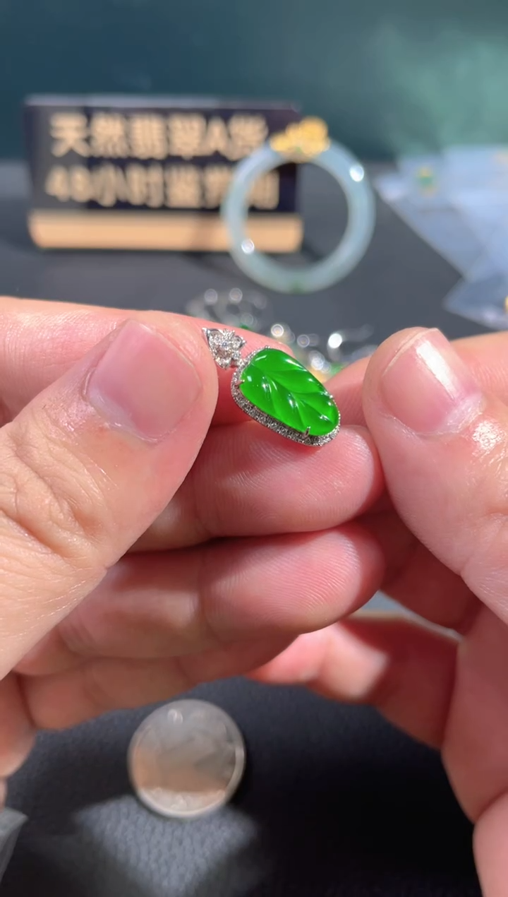 【闪购商品】翡翠颈饰18K金镶嵌翡翠