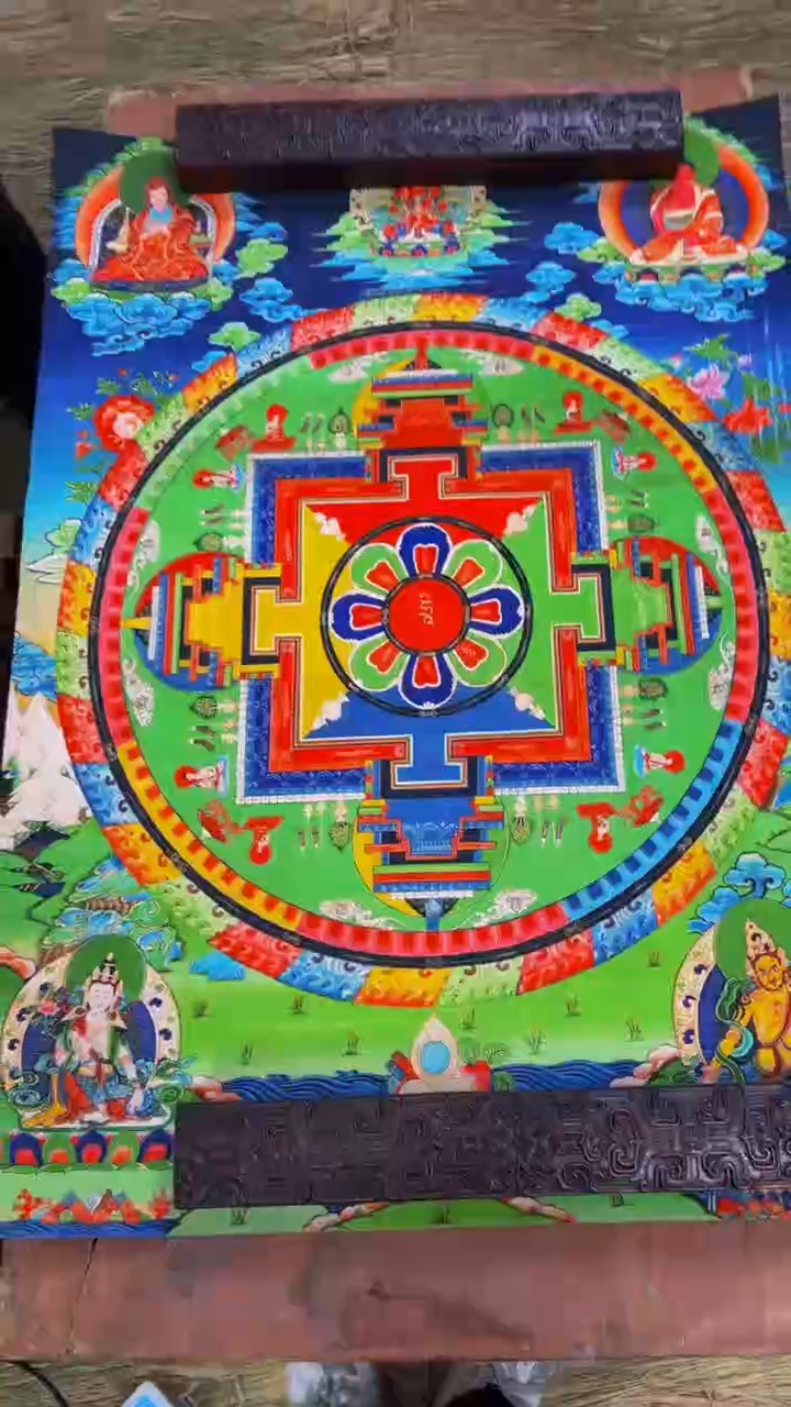 装裱画精品手绘唐卡链接--A16067曼陀罗