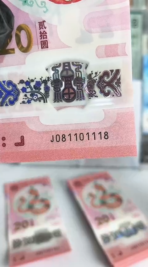 【闪购商品】塑料蛇钞包67分单张号码081101118
