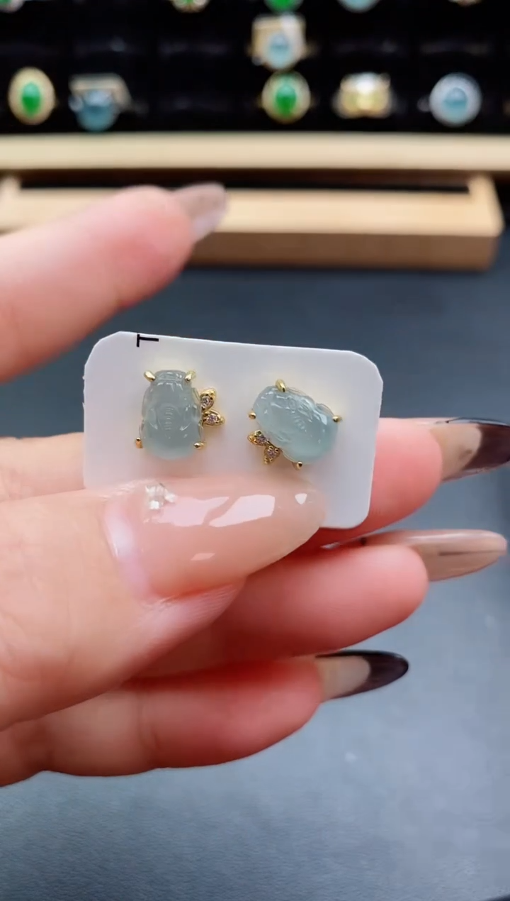 银S925镶嵌戒指翡翠1