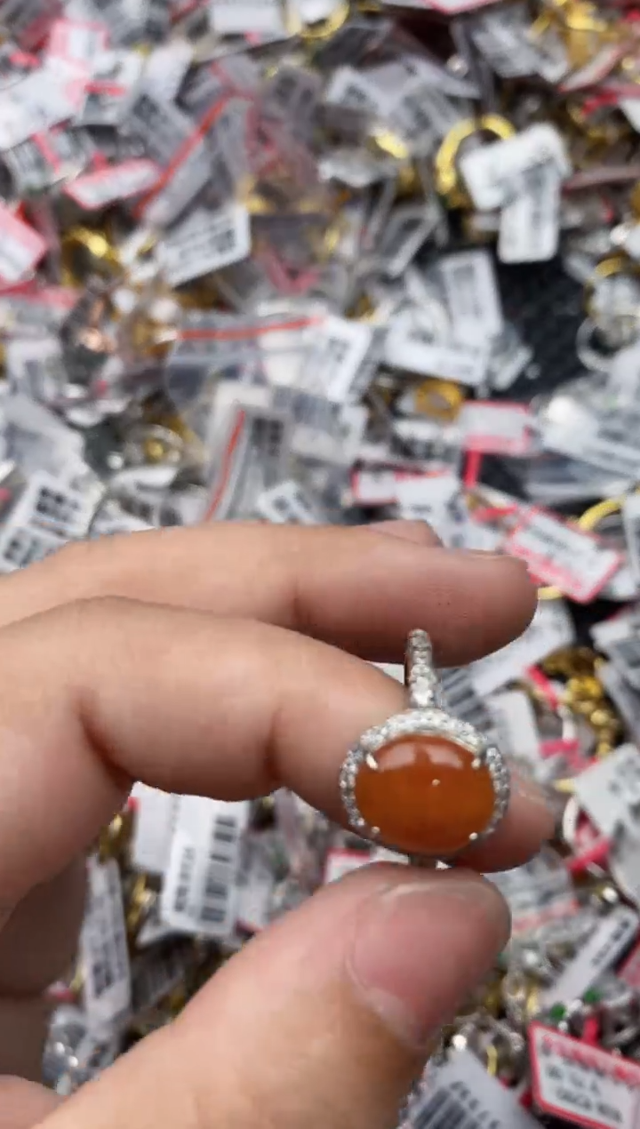 【闪购商品】翡翠戒指银S925镶嵌77777----8