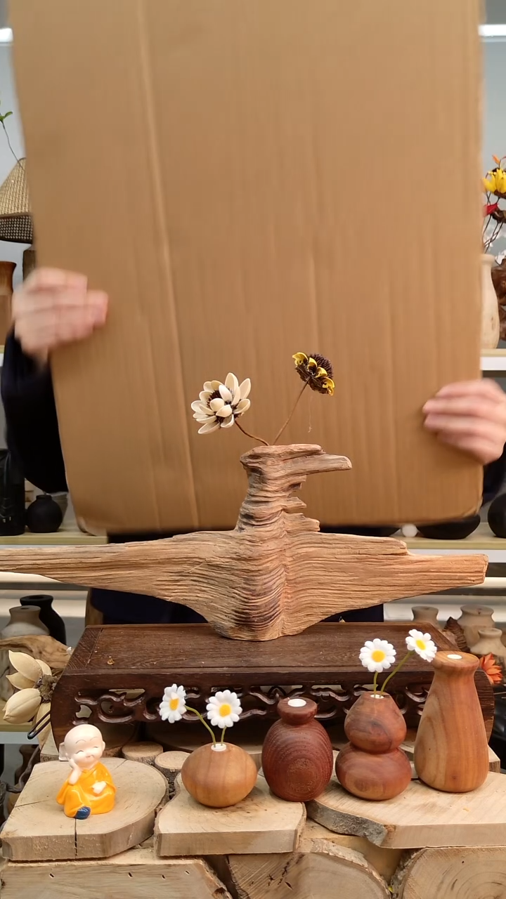 木实木花瓶含一套