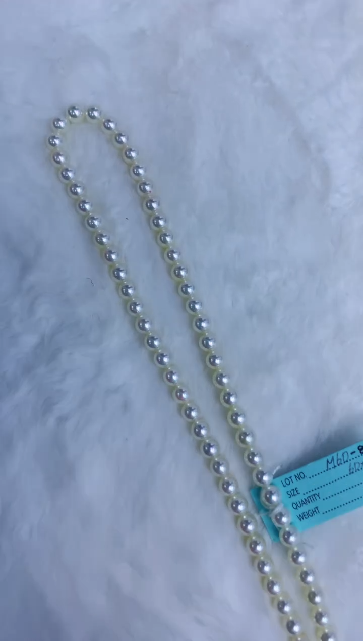 银S925镶嵌海水珍珠饰品6-6.5roseP满珠链带大证