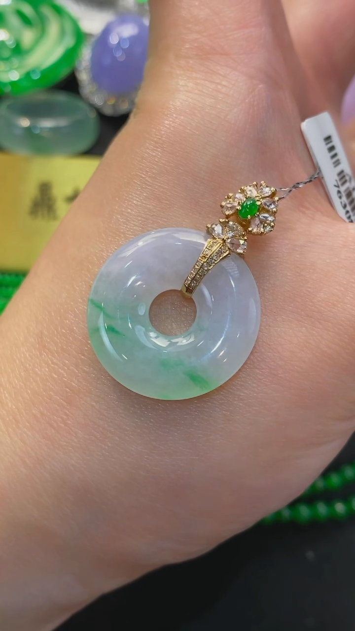 【闪购商品】翡翠颈饰未镶嵌甜甜圈