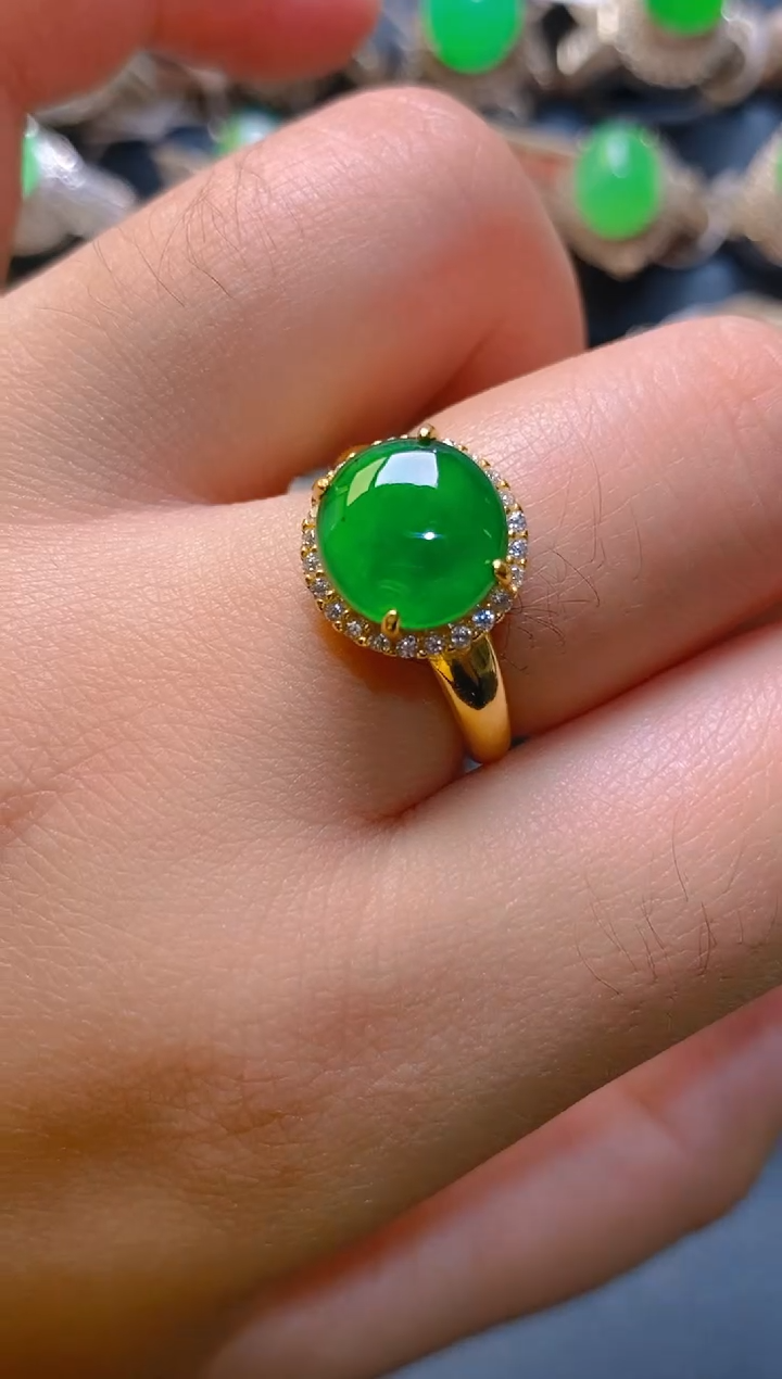 【闪购商品】翡翠耳饰银S925镶嵌天然A货翡翠1