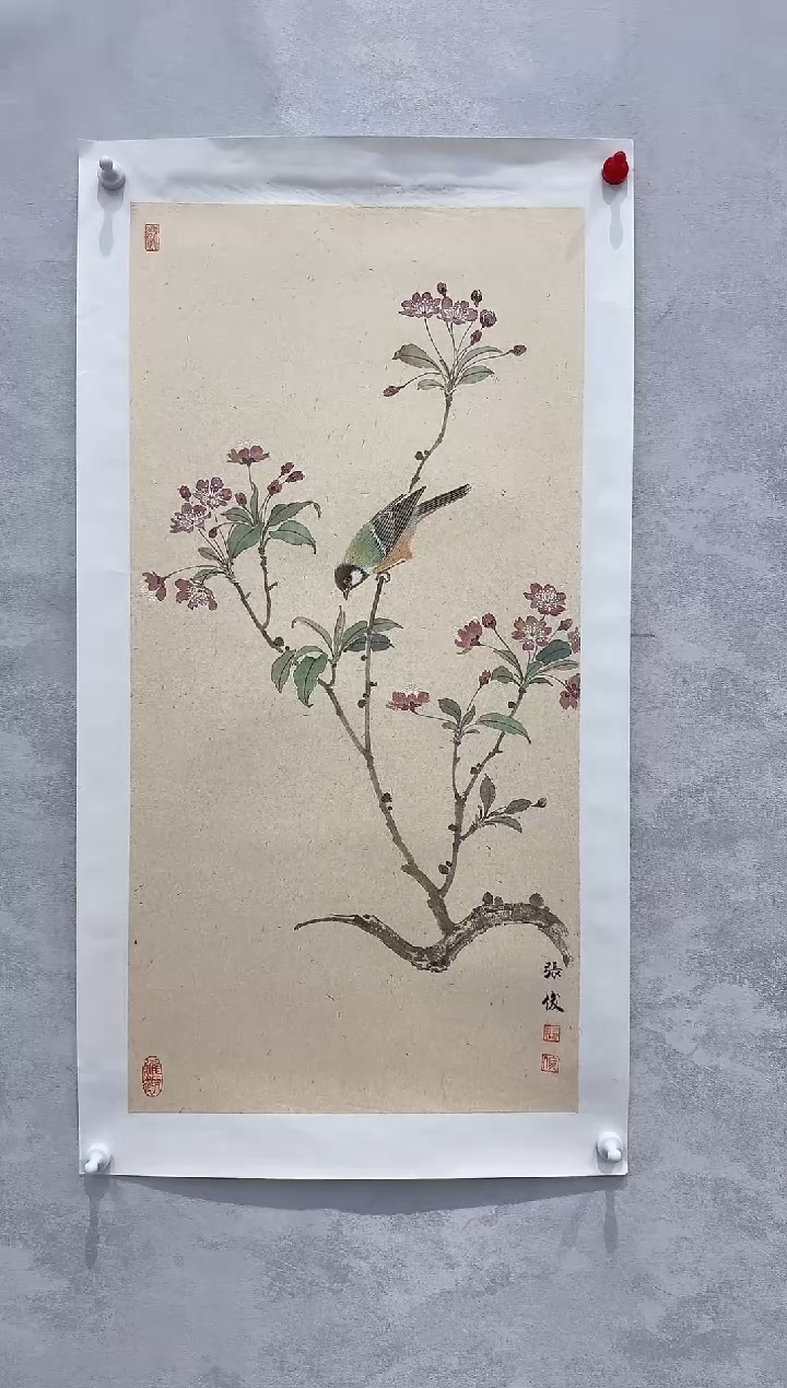 【闪购商品】折扇1fan曾学生工笔画大家张俊教授