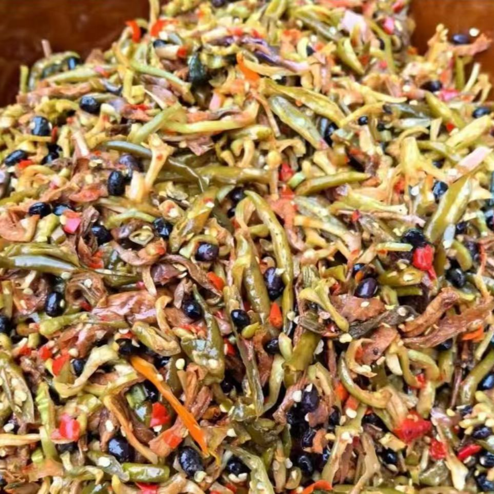 【乡村好货】湖南农家  青椒豆豉扎菜 等散装食品代卖【包邮】