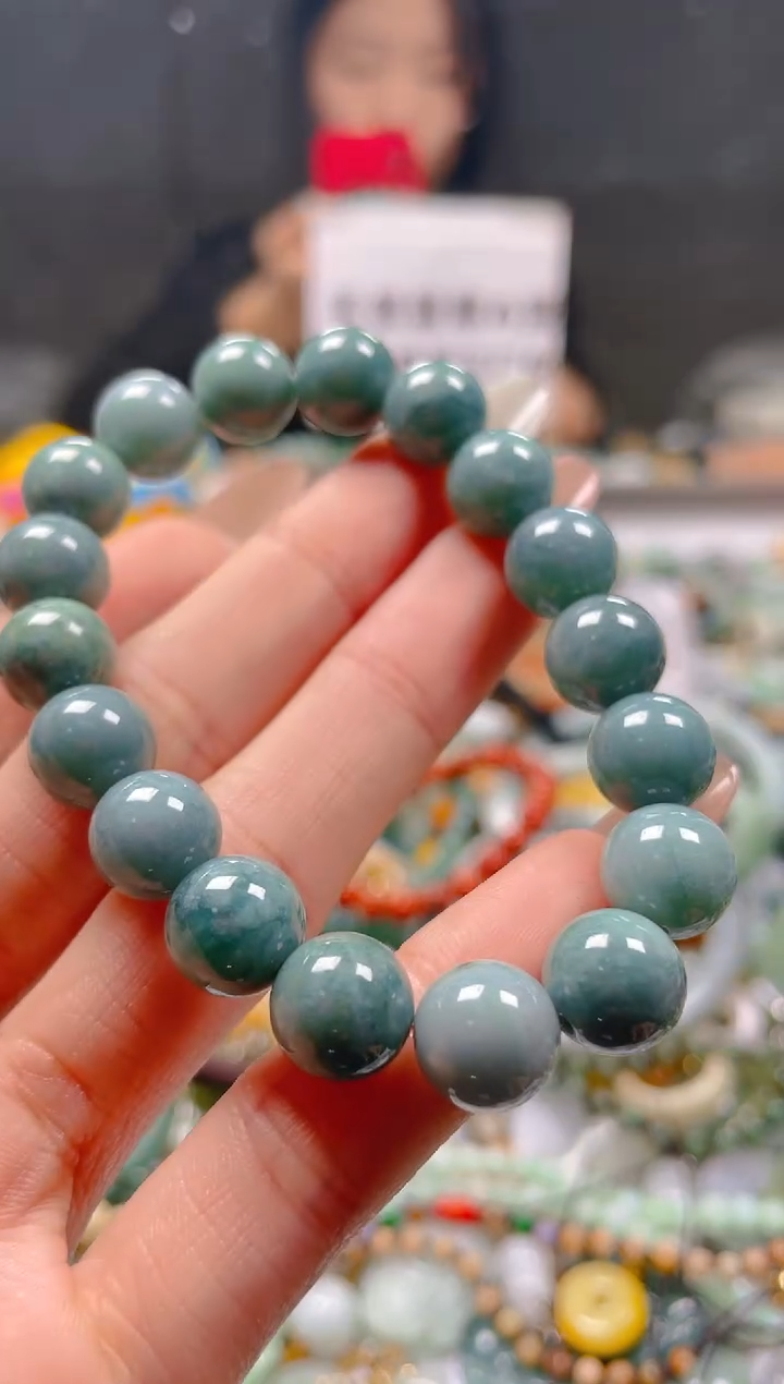 【闪购商品】翡翠颈饰未镶嵌10MM/L/翡翠A货一图一物