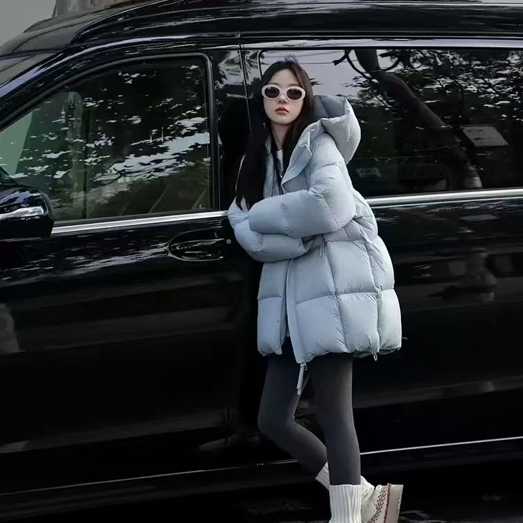 （微微专属）2024新款爆款云感泡芙系列90新国标白鸭绒中长羽绒服2
