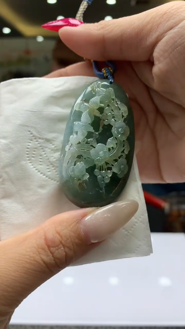 【闪购商品】定制翡翠未镶嵌1062xlj-毛货挂件30